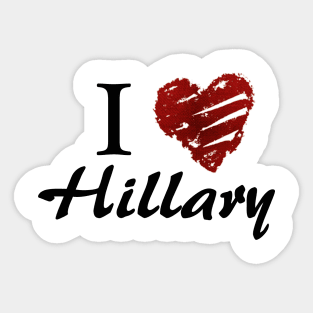 I love Hillary Sticker